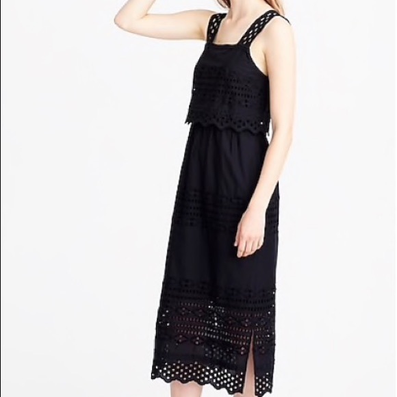 j crew eyelet midi dress